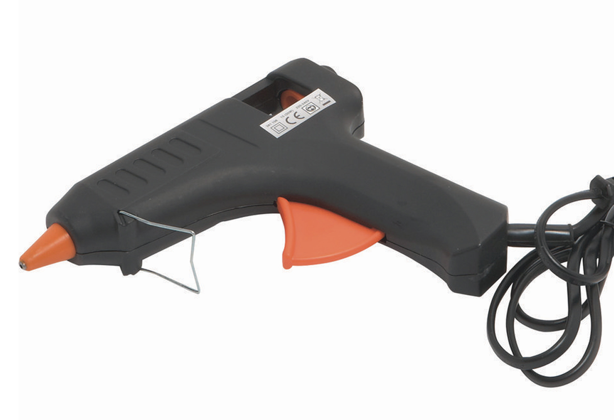 Απεικονίζεται το πιστόλι θερμοκόλλησης 